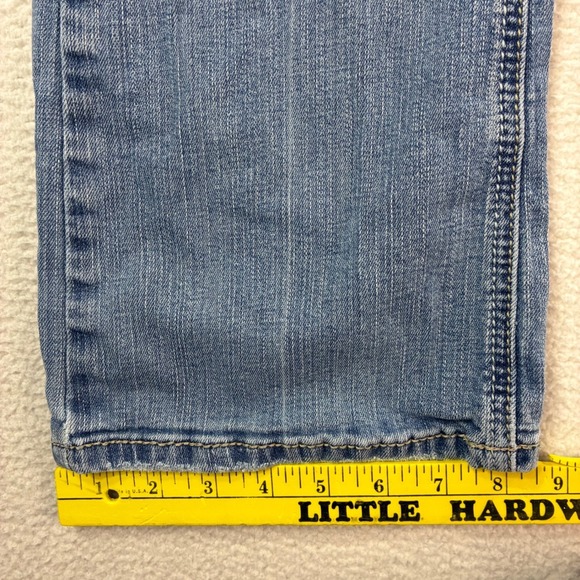 Ariat High Rise Bootcut Jeans Womens 29S 29x30 Blue Faded Whiskered REAL Denim - Picture 9 of 9